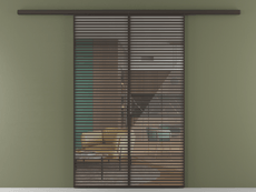 Перегородка Формато вдоль стены 2 створки