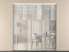 Перегородка Мозаик внутри проёма 3 створки