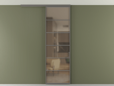 Перегородка Формато вдоль стены на потолок 1 створка