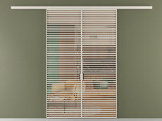 Перегородка Формато вдоль стены 2 створки