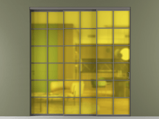 Перегородка Формато внутри проёма 3 створки с синхронным механизмом