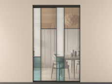 Перегородка Мозаик внутри проёма 2 створки