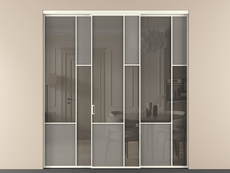 Перегородка Мозаик внутри проёма 3 створки