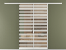 Перегородка Формато вдоль стены 2 створки