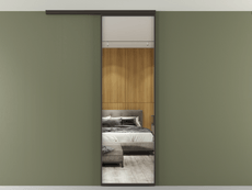 Перегородка Formato вдоль стены на потолок 1 створка