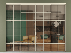 Перегородка Формато внутри проёма 4 створки