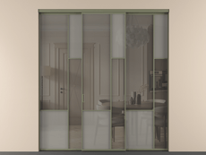 Перегородка Mosaic внутри проёма 3 створки