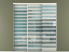 Перегородка Формато внутри проёма 3 створки с синхронным механизмом