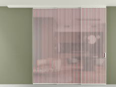 Перегородка Формато вдоль стены на потолок 3 створки с синхронным механизмом