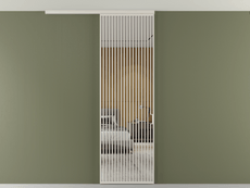 Перегородка Формато вдоль стены на потолок 1 створка