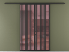 Перегородка Formato вдоль стены 2 створки