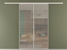 Перегородка Формато вдоль стены 2 створки