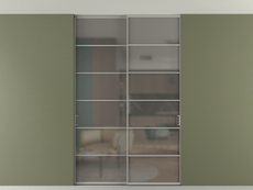 Перегородка Формато внутри проёма скрытое крепление в потолок 2 створки