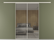 Перегородка Формато вдоль стены 2 створки
