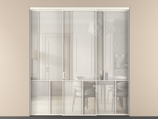 Перегородка Мозаик внутри проёма 3 створки