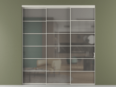 Перегородка Формато внутри проёма 3 створки с синхронным механизмом