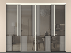 Перегородка Мозаик внутри проёма 4 створки