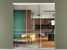 Перегородка Формато внутри проёма 3 створки с синхронным механизмом