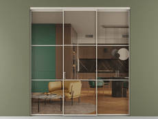 Перегородка Формато внутри проёма 3 створки