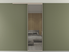 Перегородка Formato вдоль стены на потолок 1 створка