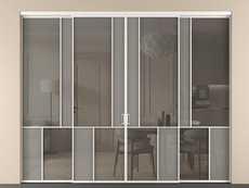 Перегородка Мозаик внутри проёма 4 створки