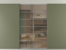 Перегородка Формато внутри проёма скрытое крепление в потолок 2 створки