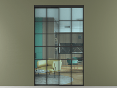 Перегородка Formato внутри проёма 2 створки