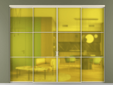 Перегородка Formato внутри проёма 4 створки