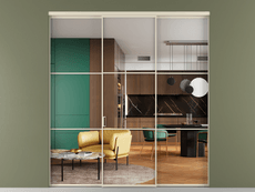 Перегородка Formato внутри проёма 3 створки