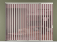 Перегородка Formato внутри проёма 4 створки с синхронным механизмом