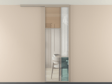 Перегородка Мозаик вдоль стены на потолок 1 створка