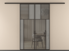 Перегородка Мозаик вдоль стены 2 створки