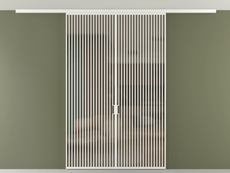 Перегородка Формато вдоль стены на потолок 2 створки