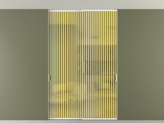 Перегородка Formato внутри проёма скрытое крепление в потолок 2 створки