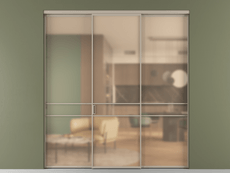 Перегородка Formato внутри проёма 3 створки