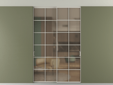 Перегородка Формато внутри проёма скрытое крепление в потолок 2 створки