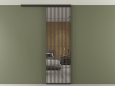 Перегородка Formato вдоль стены на потолок 1 створка