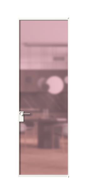 Дверь межкомнатная АЛПЛ040.01 САТ РОЗ БЕЛ. Цвет Алюминий Белый. Материал Алюминий. Коллекция Formato. Картинка.