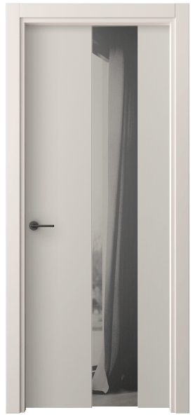 Дверь межкомнатная 4226 ПЭСС ДВ ЗЕР СЕР. Цвет ПЭТ светло-серый. Материал ПЭТ. Коллекция Freedom. Картинка.