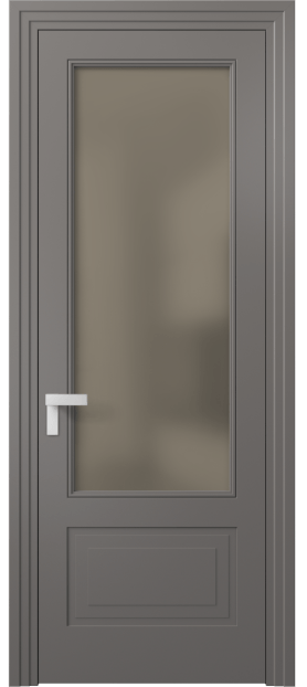 Дверь межкомнатная 8342 МКЛС Бронза сатин. Цвет Матовый классический серый. Материал Гладкая эмаль. Коллекция Rocca. Картинка.