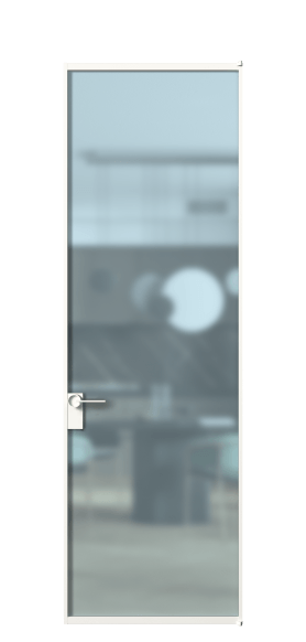 Дверь межкомнатная АЛПЛ040.01 САТ ГОЛ БЕЛ. Цвет Алюминий Белый. Материал Алюминий. Коллекция Formato. Картинка.