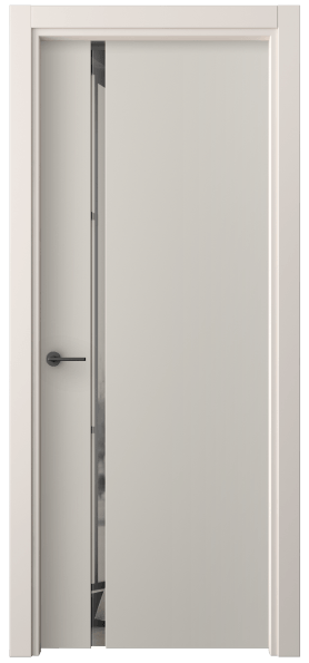 Дверь межкомнатная 4222 ПЭСС ДВ ЗЕР СЕР. Цвет ПЭТ светло-серый. Материал ПЭТ. Коллекция Freedom. Картинка.