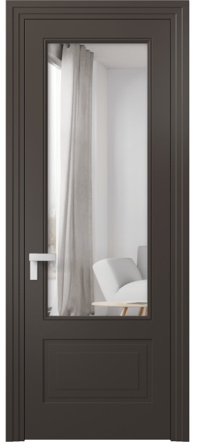 Межкомнатная дверь 8342 МАН Двустороннее зеркало. Цвет Матовый антрацит. Материал Гладкая эмаль. Коллекция Rocca. Фото. Дверь межкомнатная 8342 МАН Двустороннее зеркало. Цвет Матовый антрацит. Материал Гладкая эмаль. Коллекция Rocca. Картинка.