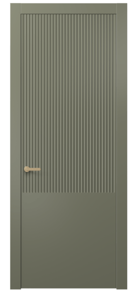 Дверь межкомнатная АКП 8646 МОТ. Цвет Матовый оливковый тёмный. Материал Гладкая эмаль. Коллекция Alba. Картинка.