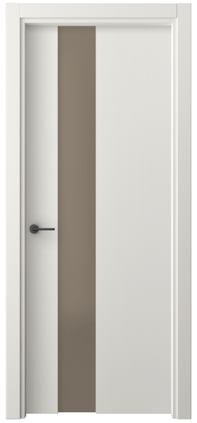 Дверь межкомнатная 4224 СТБЛ БР САТ. Цвет Софт-тач белоснежный. Материал Полипропилен. Коллекция Freedom. Картинка.